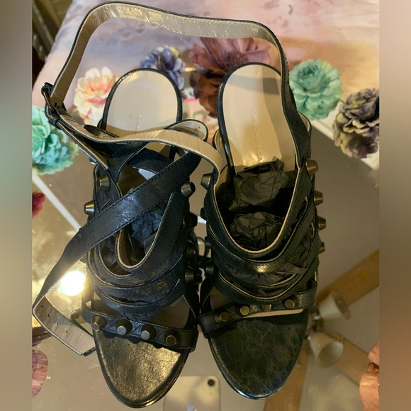 🥰😘BALENCIAGA studded gladiator wedges.
EUC. - Picture 6 of 9
